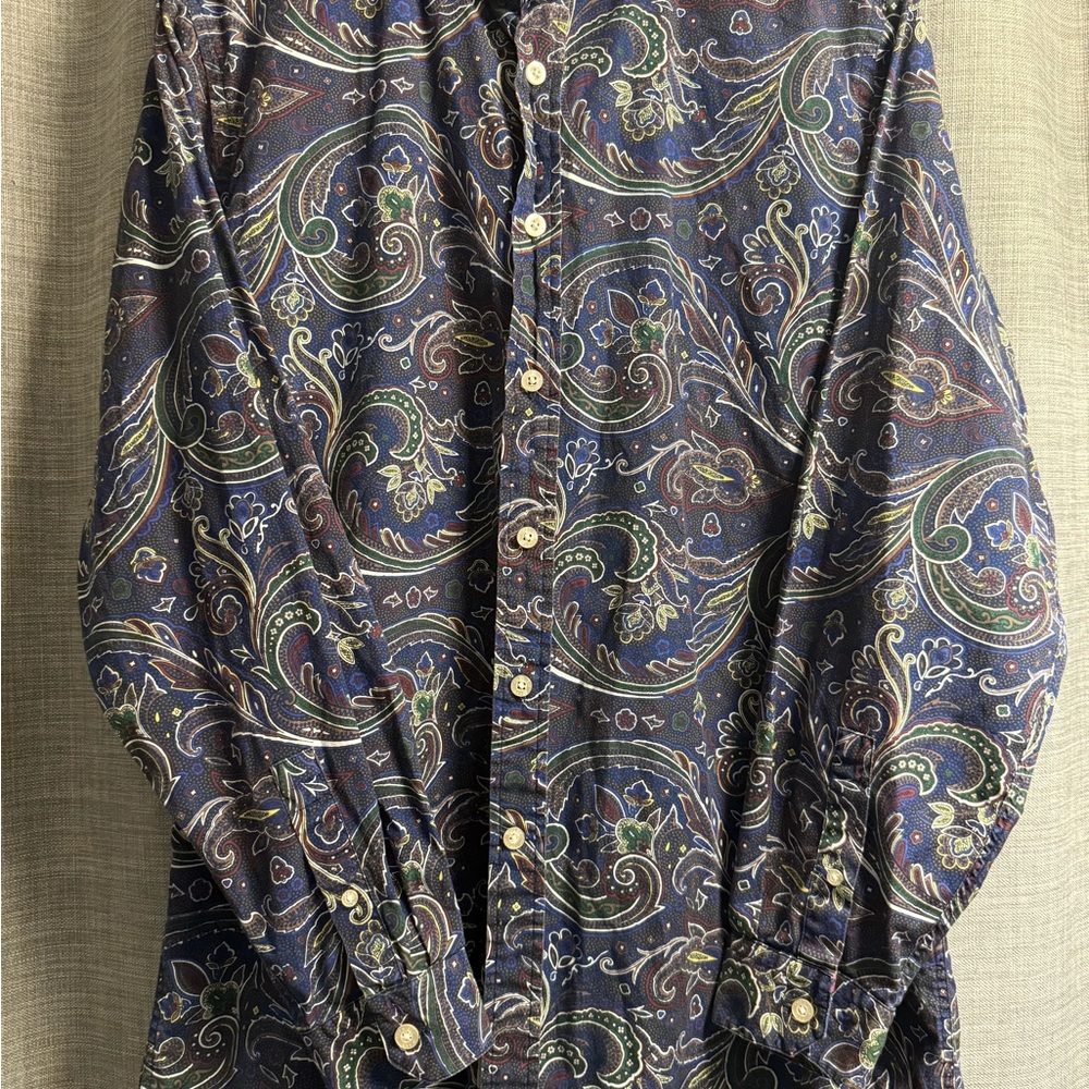 Cremieux Blue Paisley Men's Shirt - Picture 3 of 5